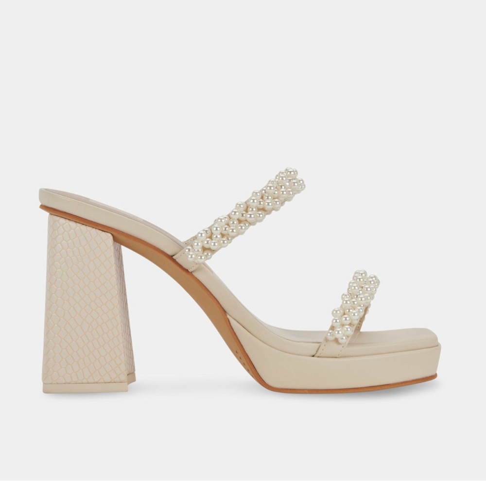 DOLCE VITA ARIELE HEELS VANILLA PEARLS